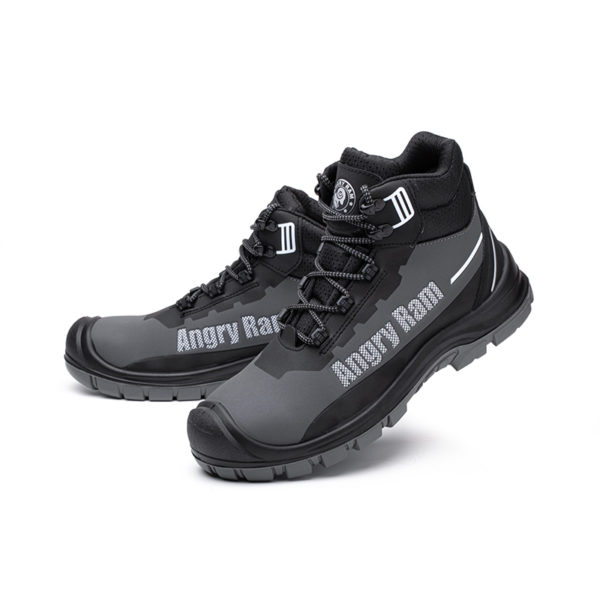 Cleab® JK762 Anti-smash casual air cushion safety shoes （Black High-top） (4)