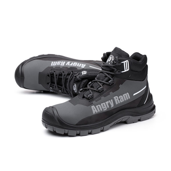 Cleab® JK762 Anti-smash casual air cushion safety shoes （Black High-top） (5)